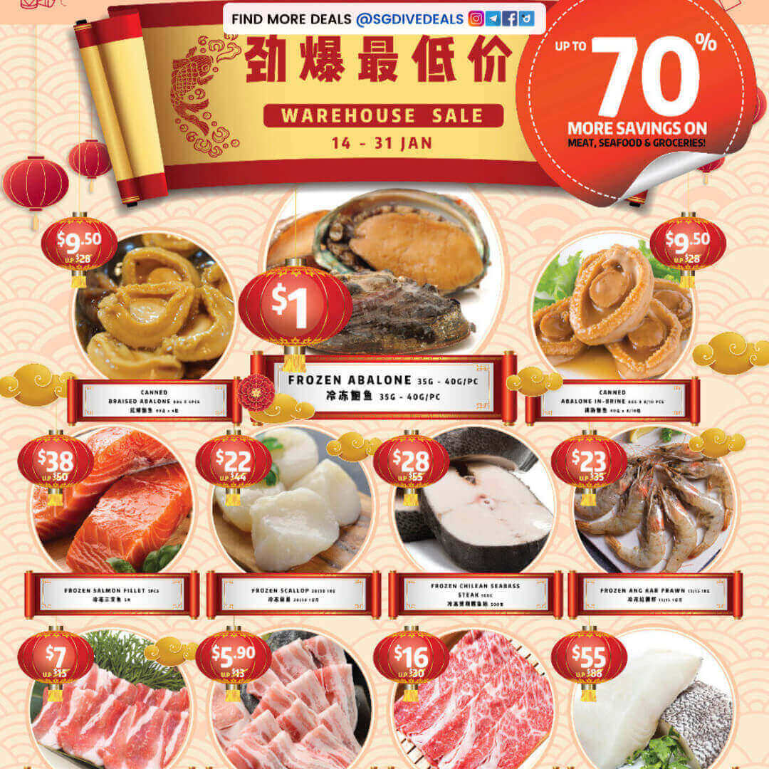NTUC FairPrice Warehouse Club,CNY Warehouse Sale up to 70% OFF