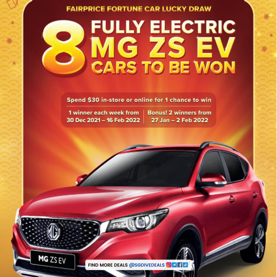 NTUC FairPrice,8 MG ZS Fully Electric Vehicles To Be Won
