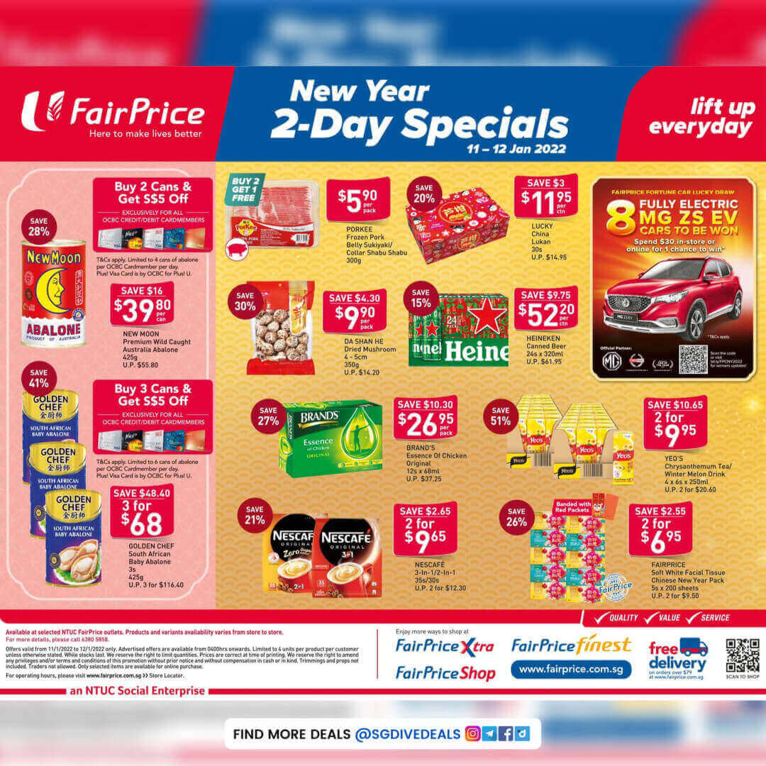NTUC FairPrice,FairPrice New Year 2-Day Specials