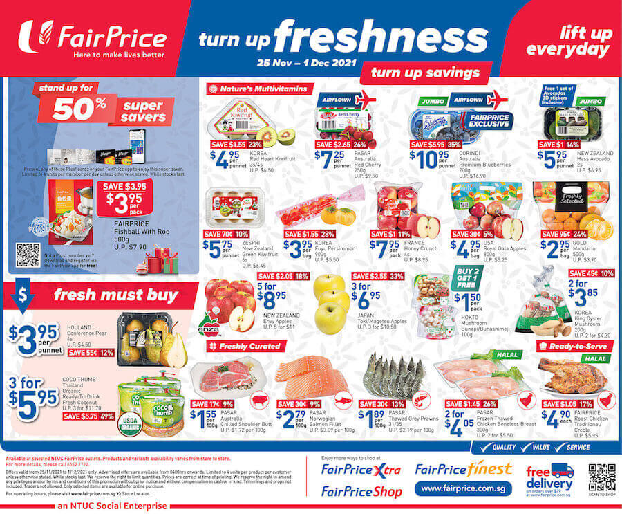 NTUC FairPrice,Turn up savings, freshest must buy