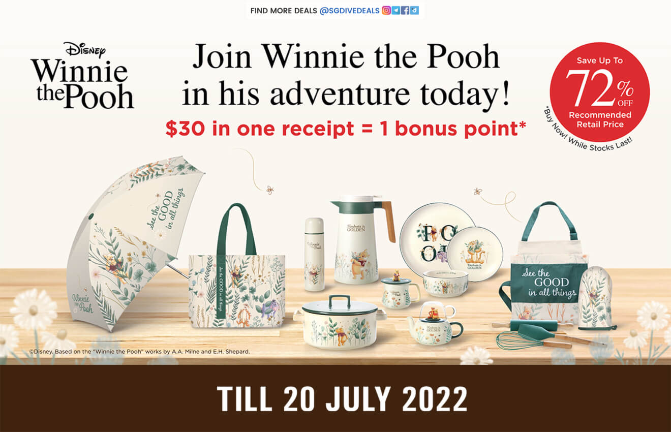 NTUC FairPrice,Up to 72% off Winnie The Pooh Collection
