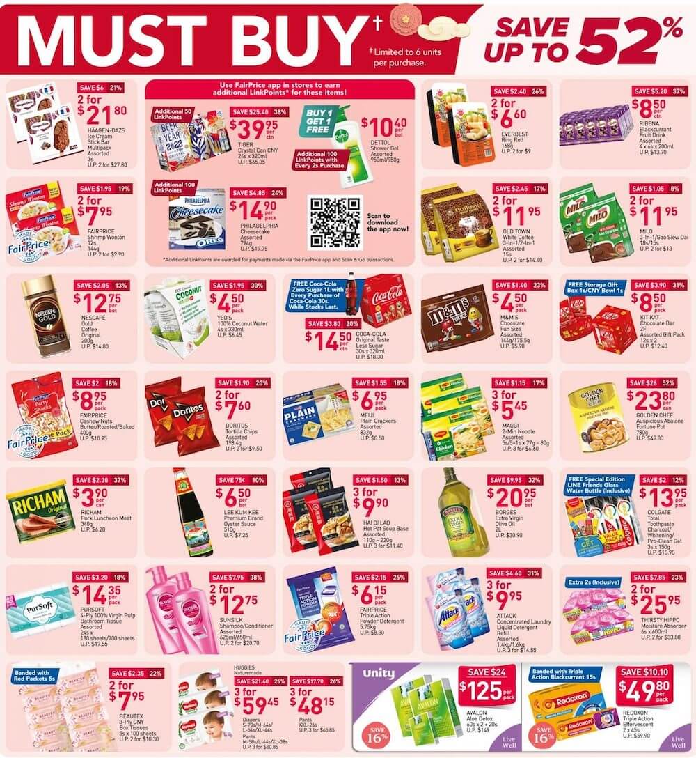 NTUC FairPrice,Weekly must buy save up to 52% off