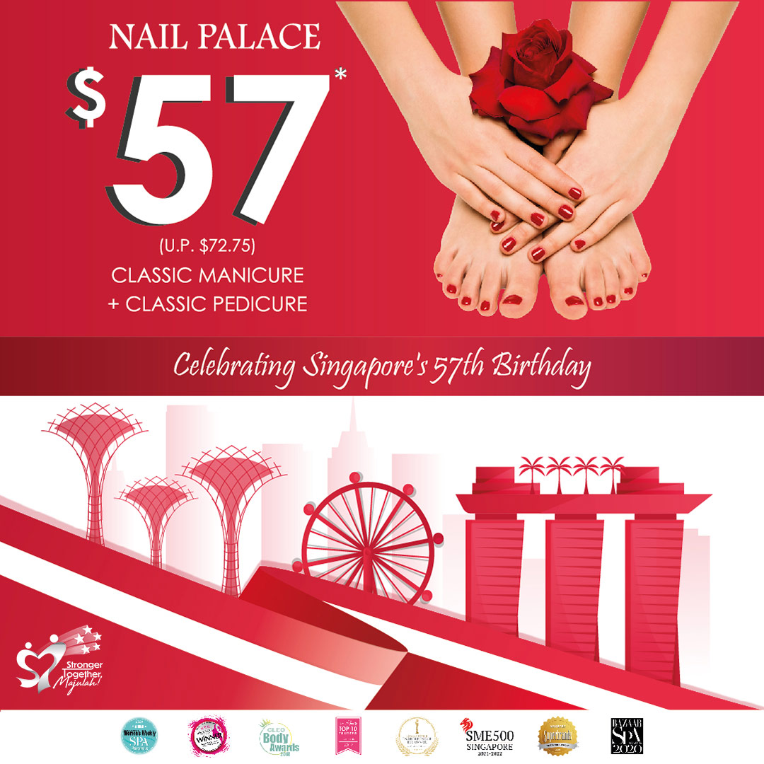 Nail Palace,$57 Classic Manicure + Classic Pedicure