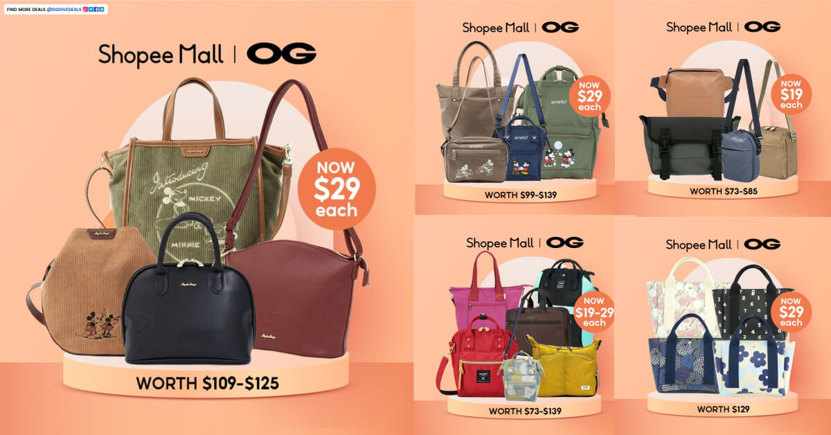 OG Singapore,OG x Shopee Exclusive up to 79% Off for Bag