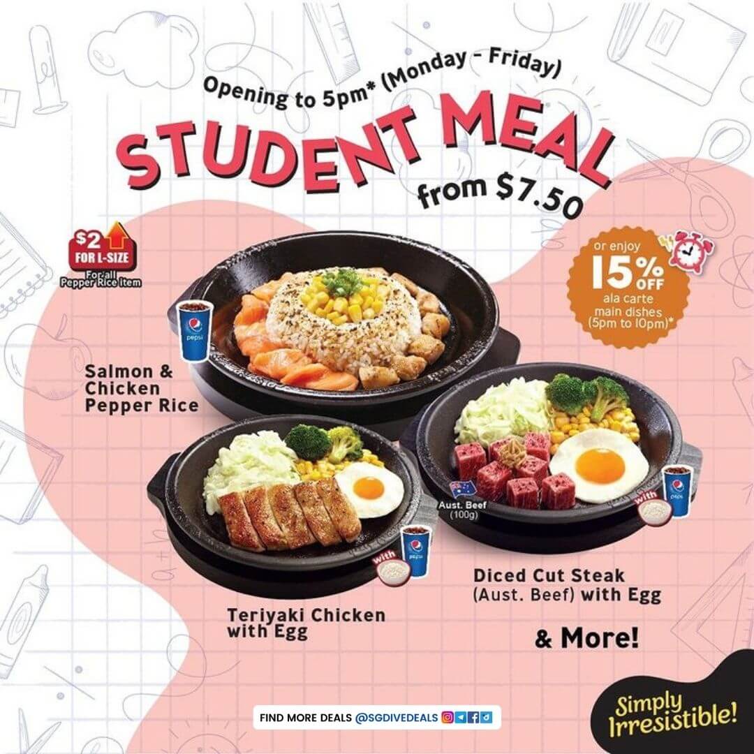 Pepper Lunch Express,Student Meal from $7.50