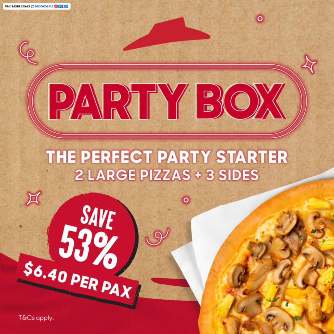 Pizza Hut,Try this Party Box, for 7-8 pax and save 53%