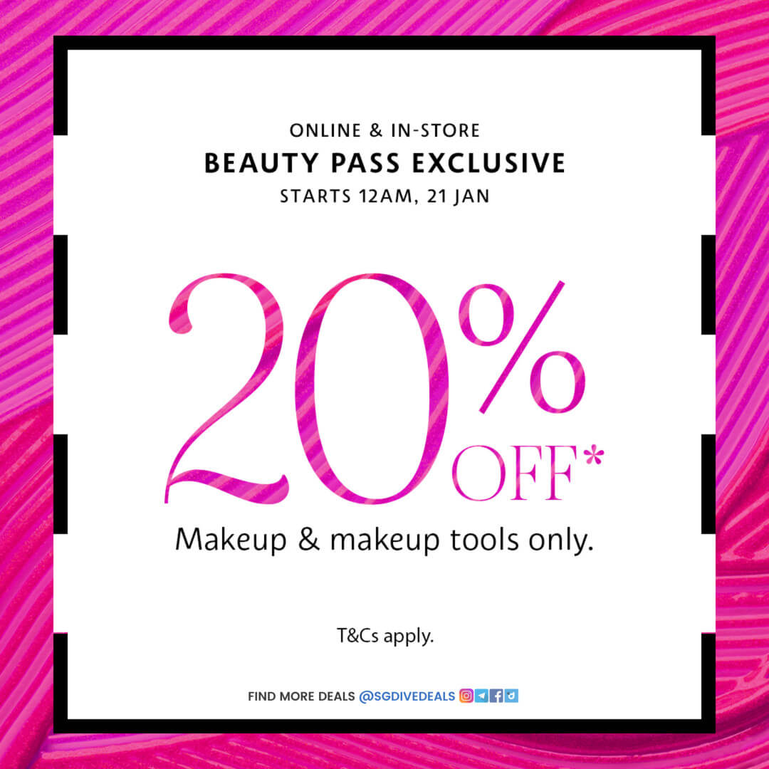 Sephora,20% off all makeup & makeup tools