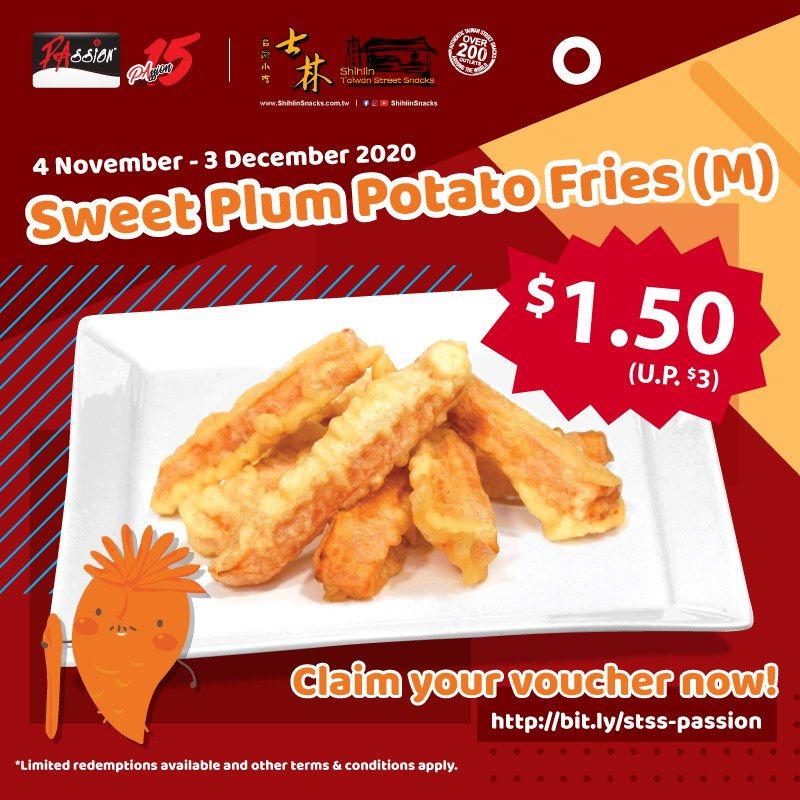 Shihlin Taiwan Street Snacks,50% off Sweet Plum Potato Fries (M)