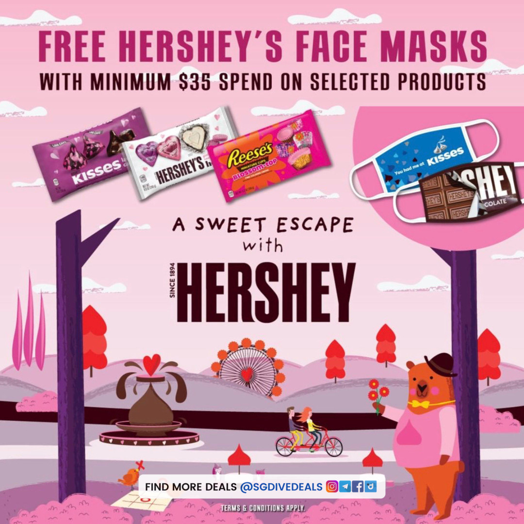 The Cocoa Trees,FREE Hershey’s Face Masks (min spend $35)