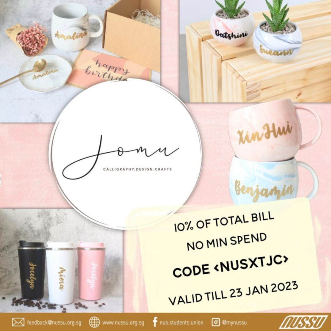 The Jomu Co,10% discounts off the total bill