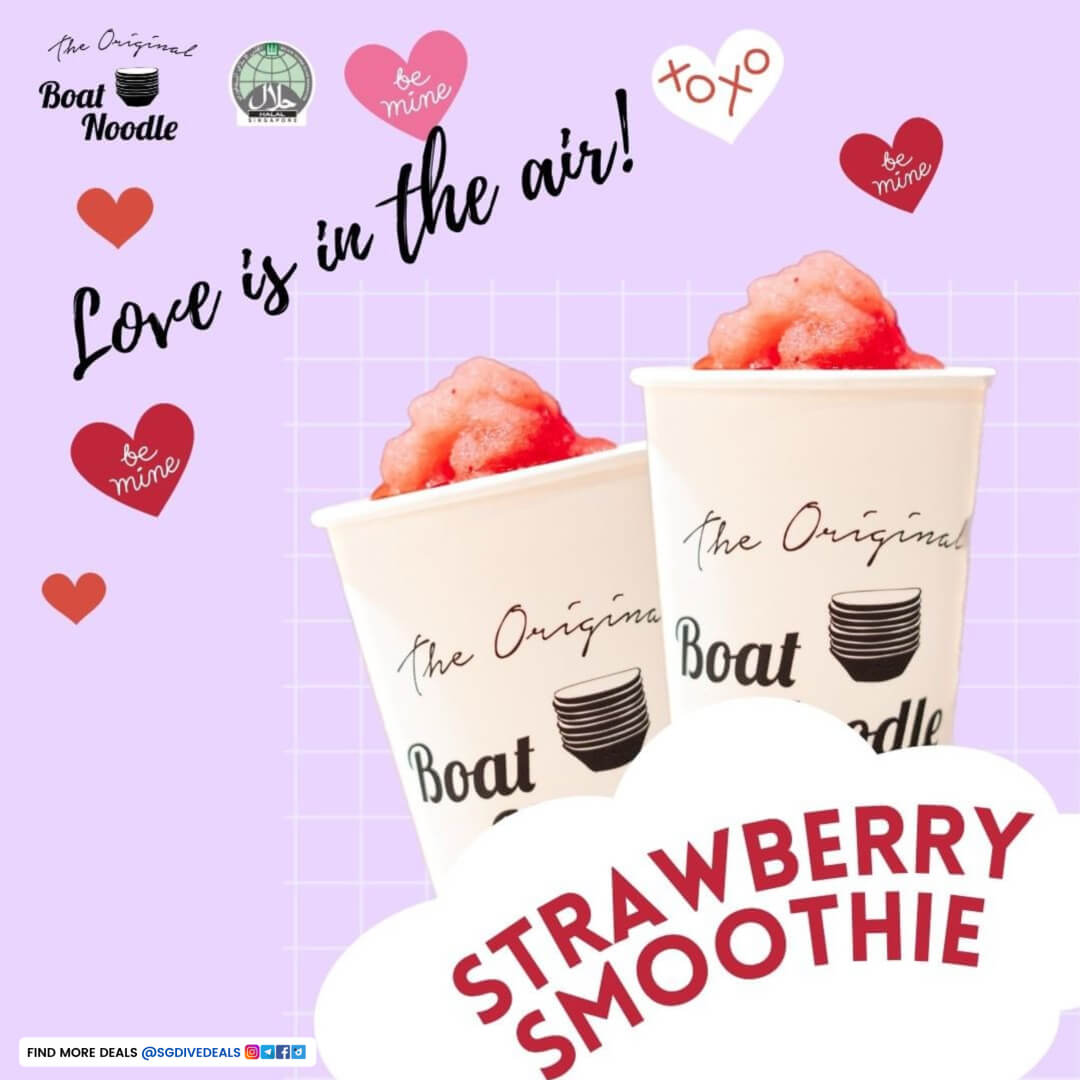 The Original Boat Noodle,Try this Strawberry Smoothie Popping Boba