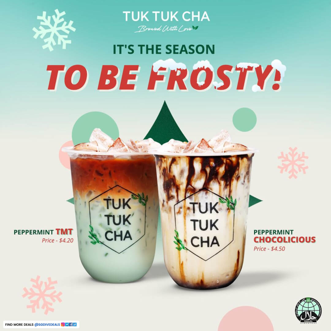 Tuk Tuk Cha,Get new Peppermint drink start from $4.20