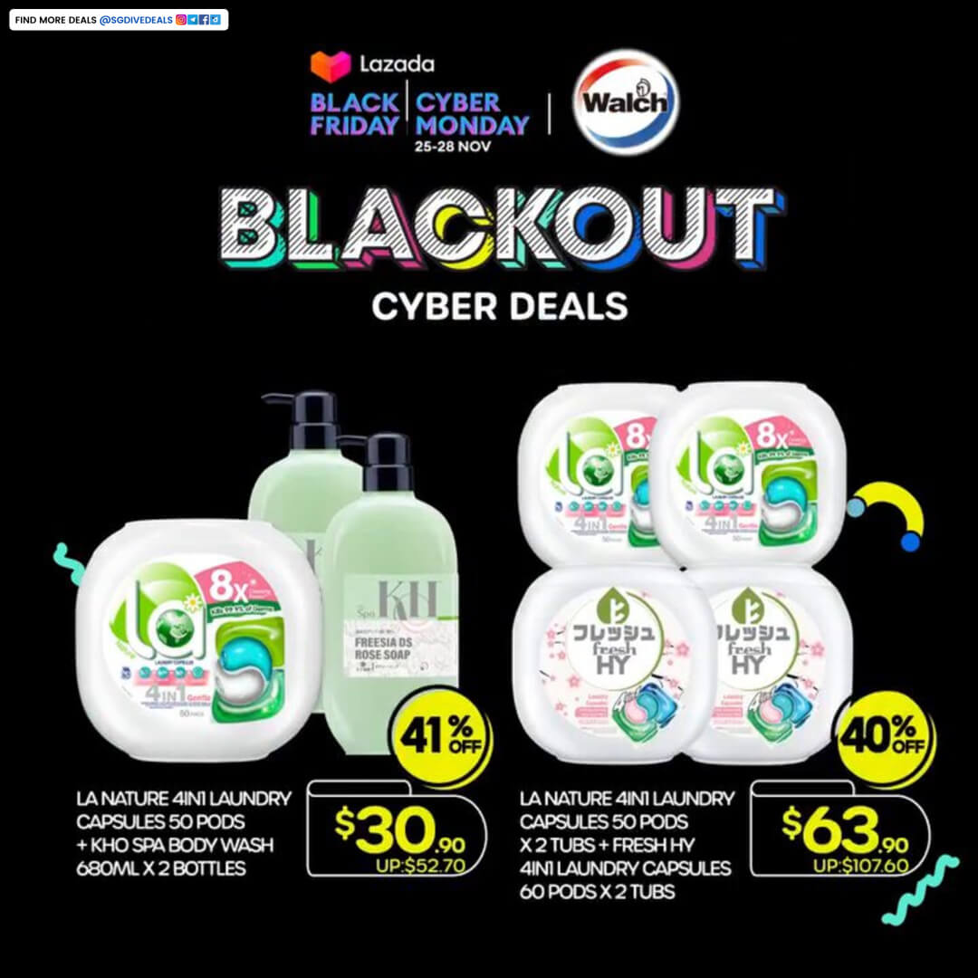 Walch Singapore,Blackout Cyber Deals at Lazada up to 41% Off