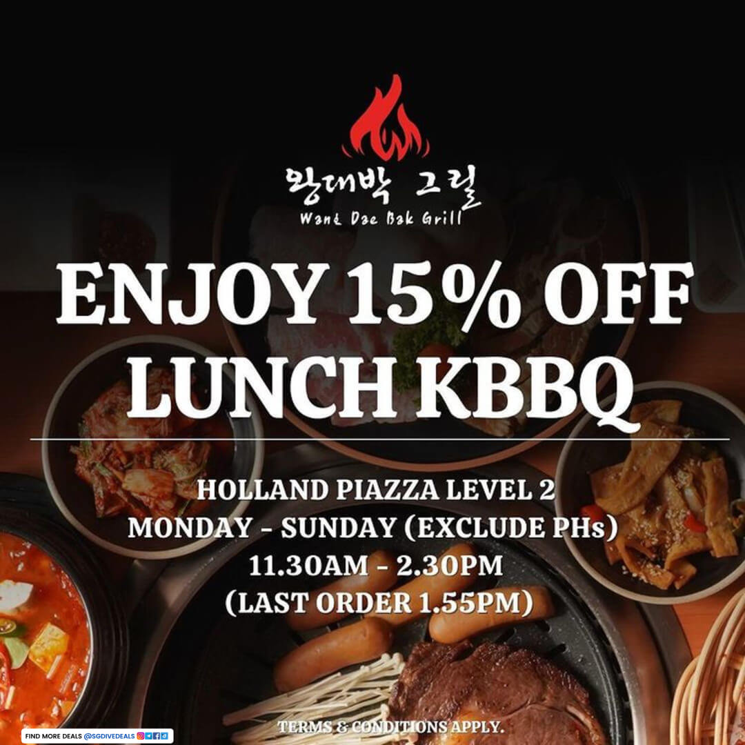 Wang Dae Bak KBBQ,Get 15% off for BBQ meat and BBQ set menu
