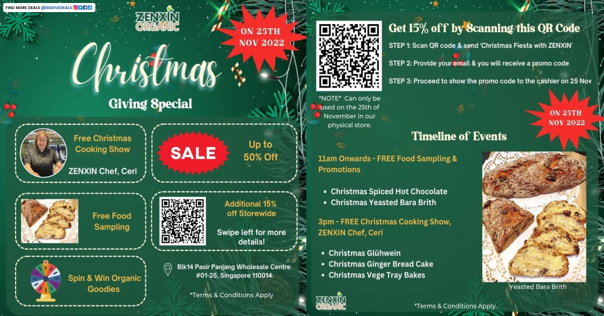 Zenxin Organic Food Singapore,Christmas Giving Special up to 50% Off