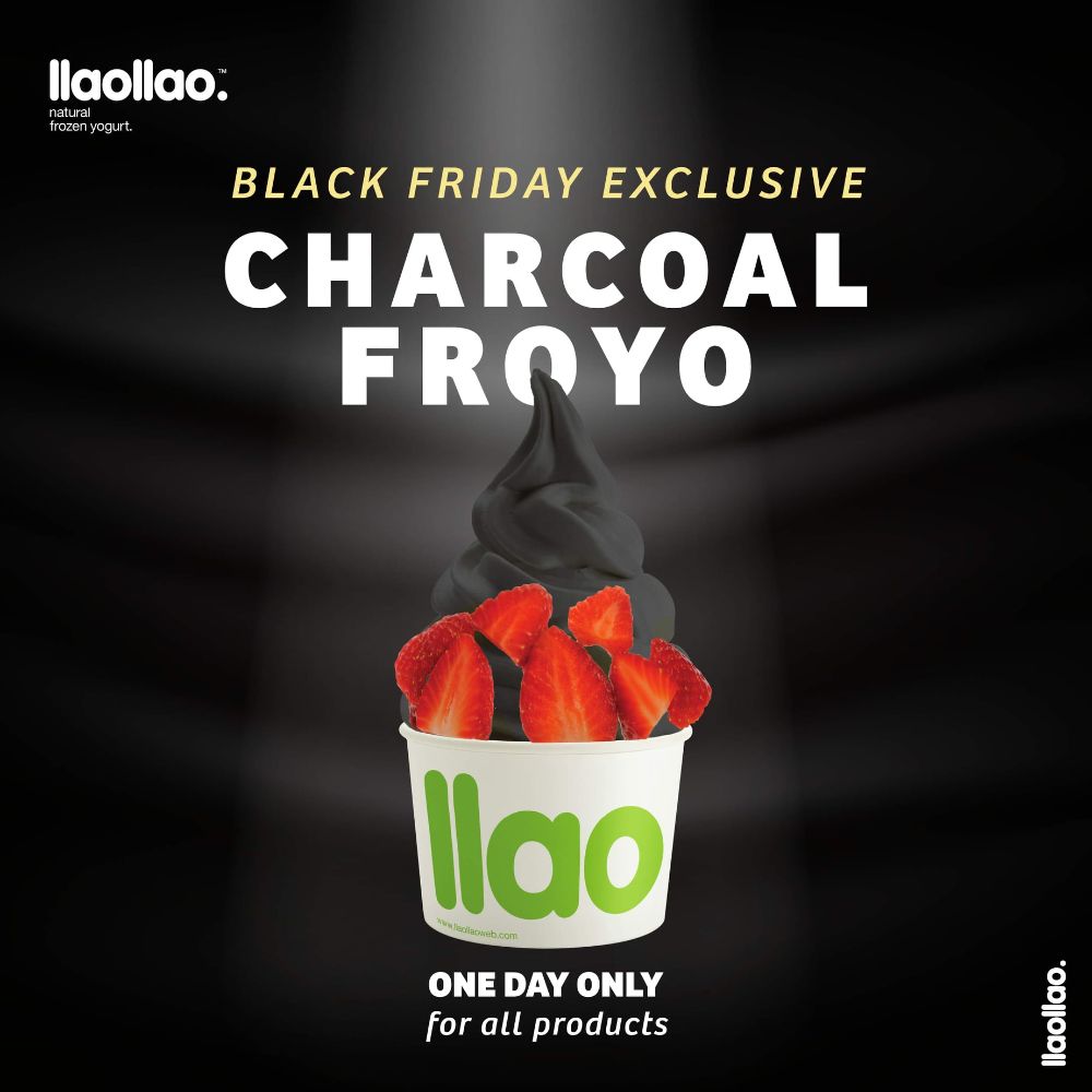llaollao,Charcoal flavoured Frozen Yogurt