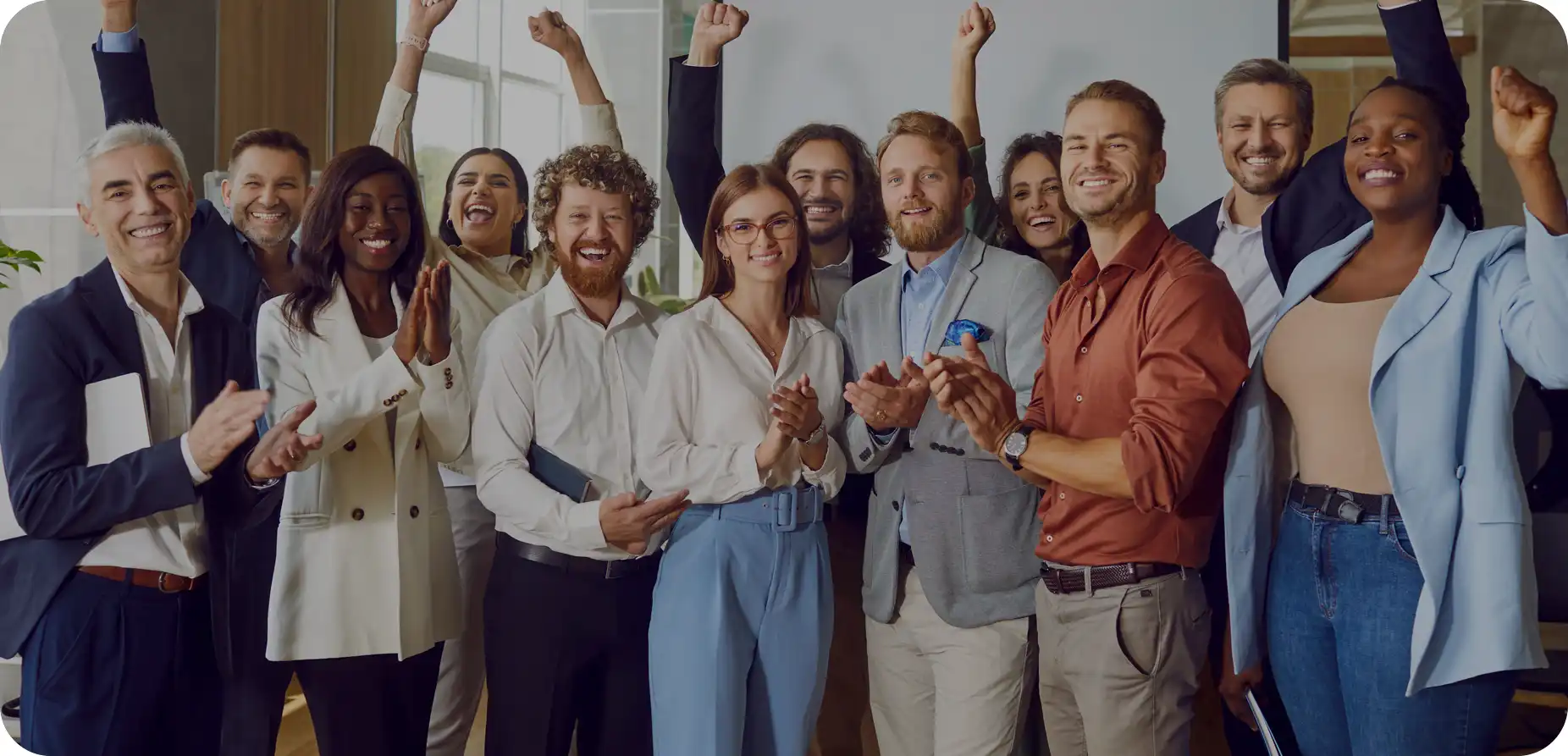 A team of affiliates cheering