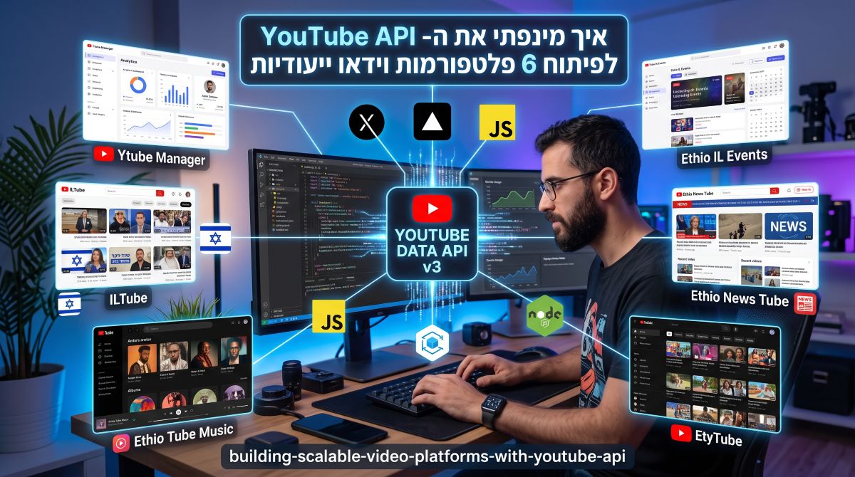 בניית שש פלטפורמות וידאו ייחודיות: המסע שלי עם ה-YouTube API