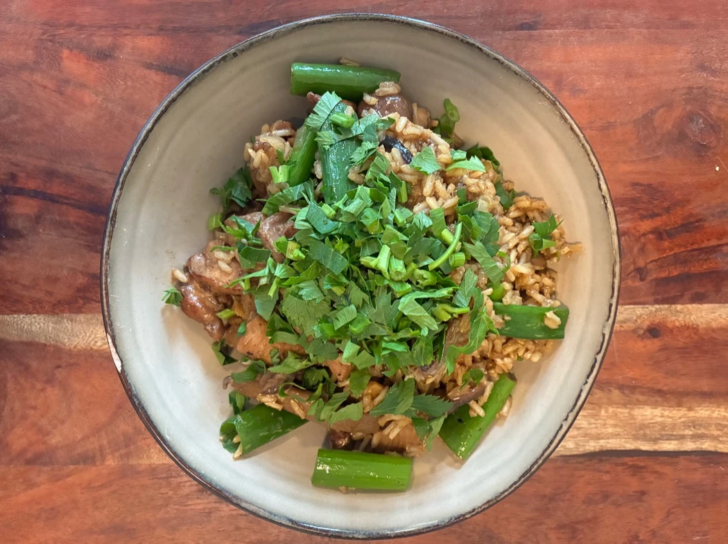 Low-impact 🍲 Ginger chicken with rice and mushrooms | Yvy