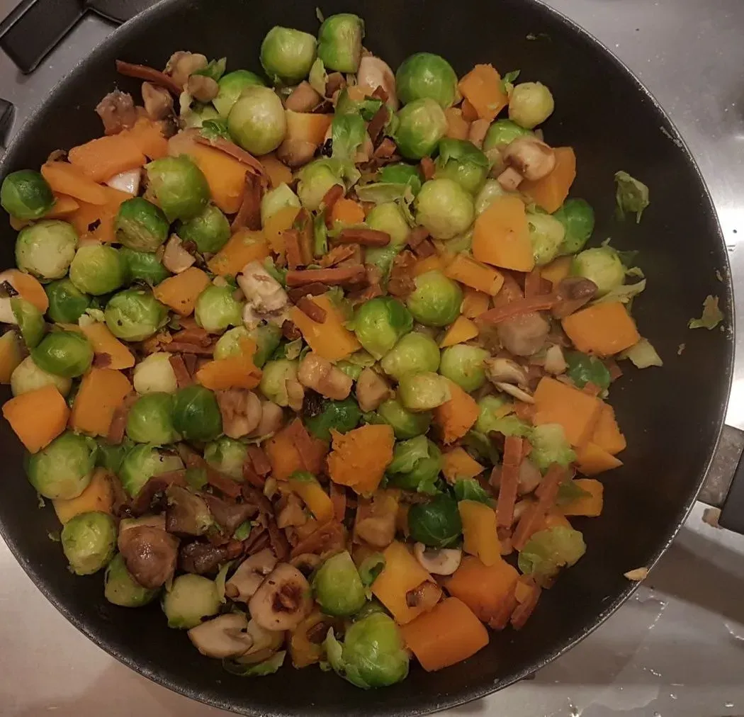 veganistisch Spruitjes met zoete kastanje | Yvy