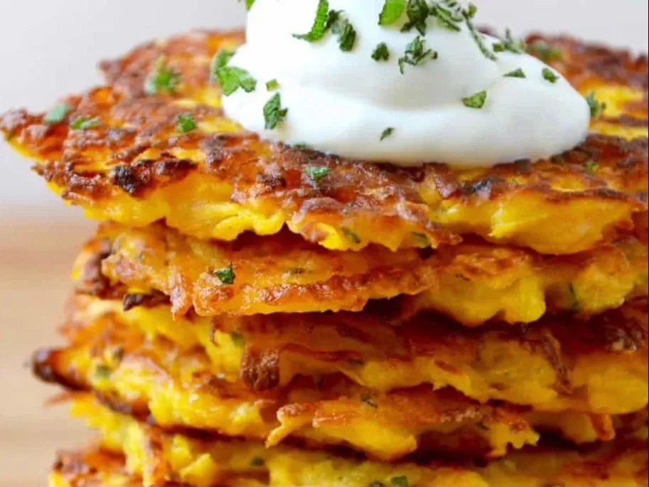 Vegetarian 5-Ingredient Butternut Squash Fritters | Yvy
