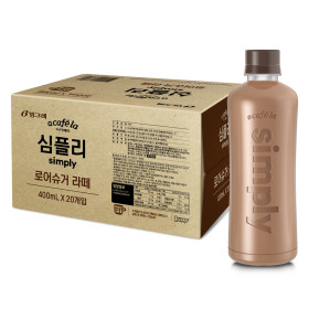 아카페라 심플리 로어슈거 라떼 커피 400ml