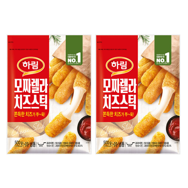 하림 모짜렐라치즈스틱 500g