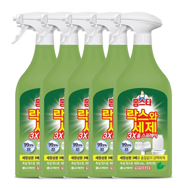 홈스타 락스와세제 3X 폼스프레이 후레쉬 500ml