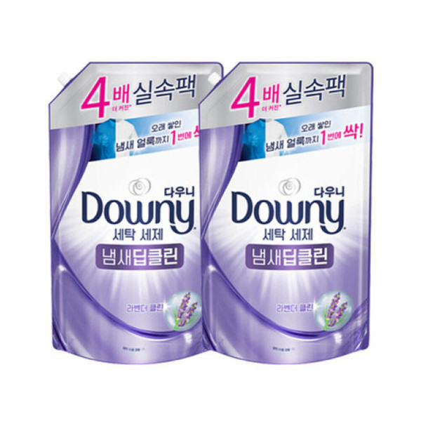 다우니 프리미엄 액체형 세제 냄새딥클린 퍼플 1.8L