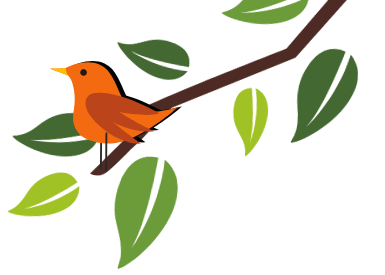 Tree branch right w bird