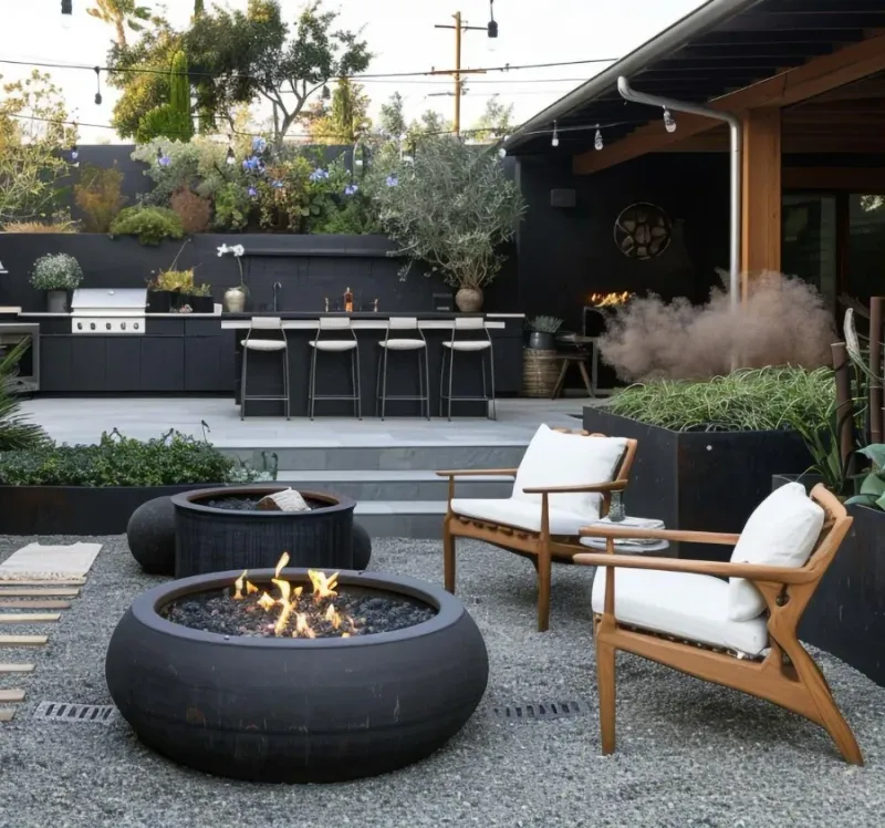 Fire pit mobile