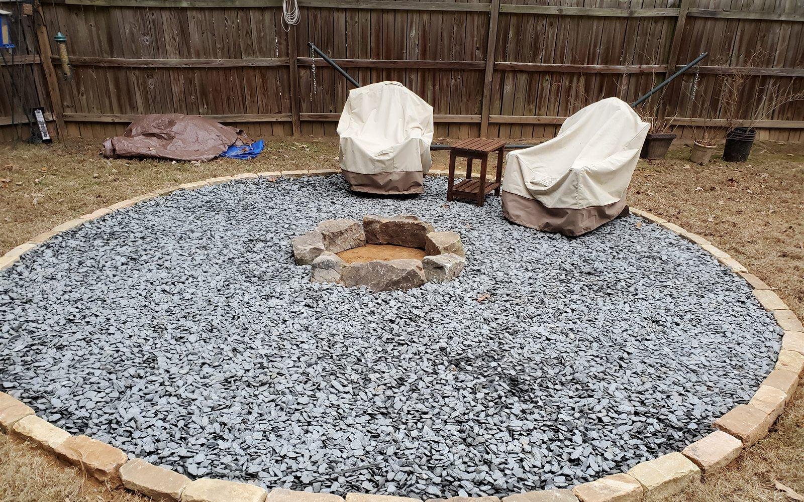 Firepit paver patio
