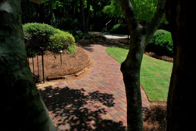 Paver side walk to the garden