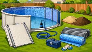 Above ground pool removal pool supplies