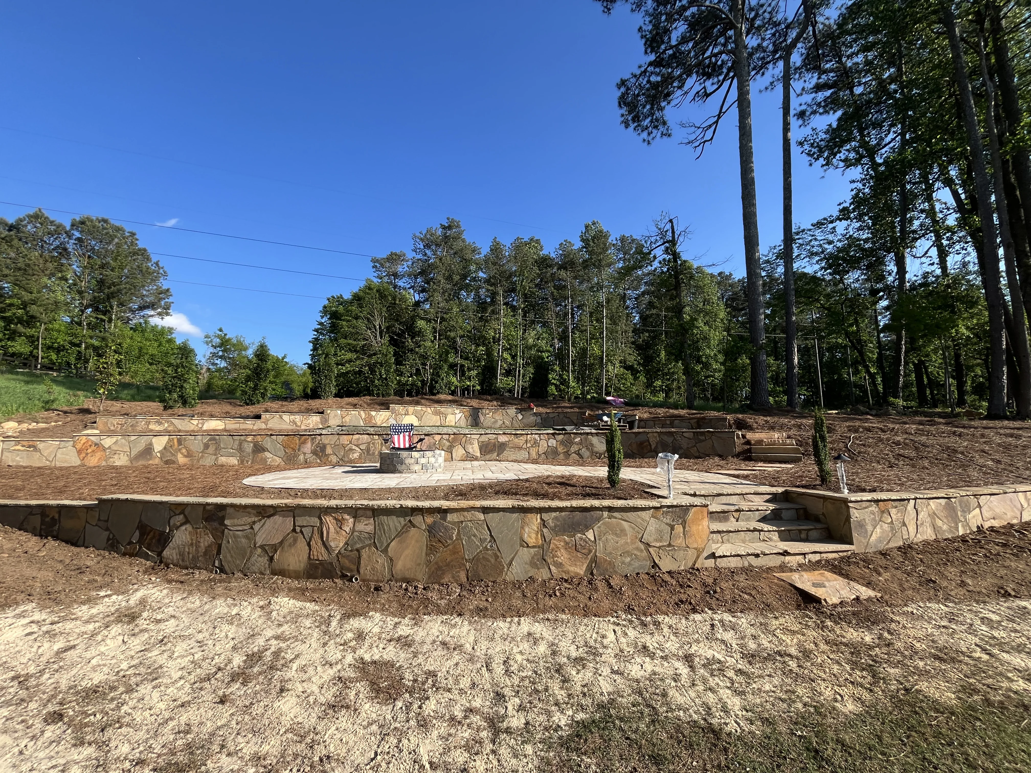 Outdoor Landscape Transformation tree service work