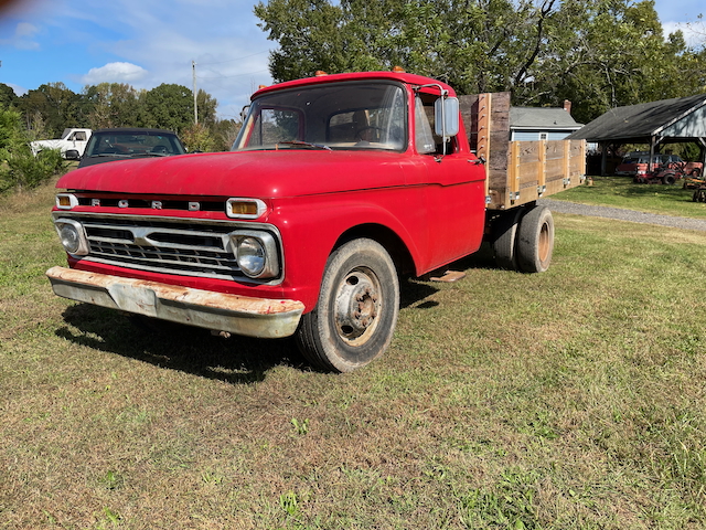 Red flatbed