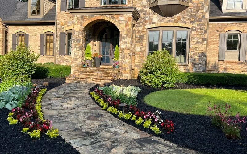 Mulch flower beds