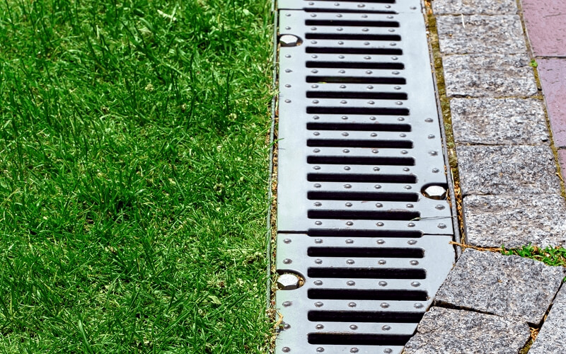Channel drain grass 123rf