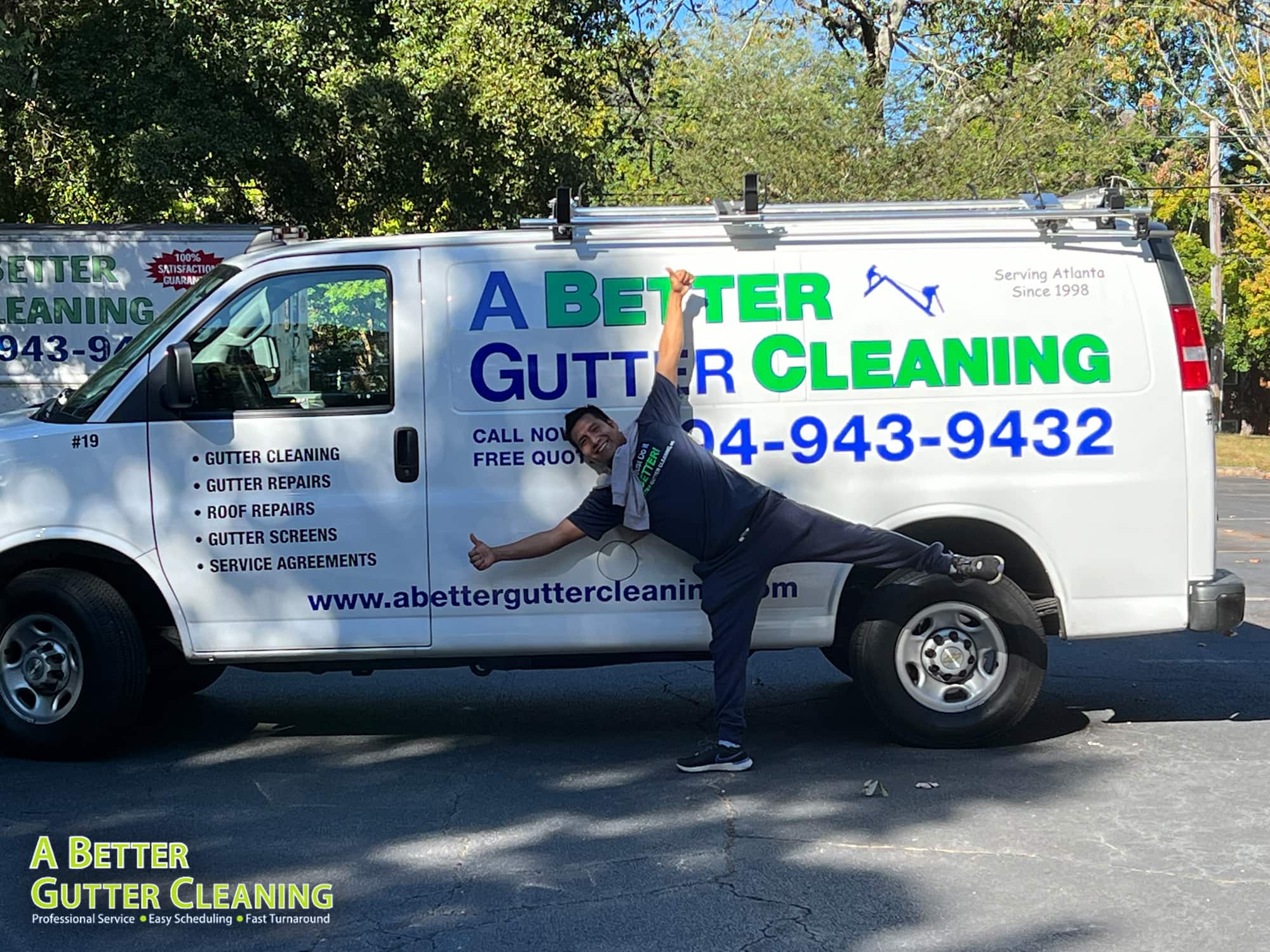 A Better Gutter Cleaning Inc. tree service work