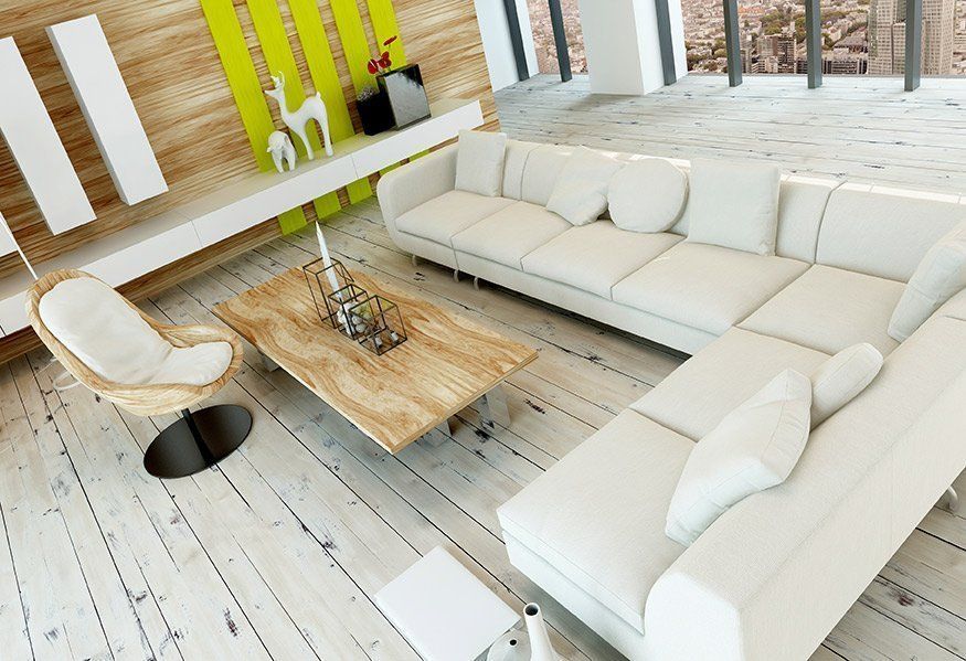 Living room interior design white sofa 1920w