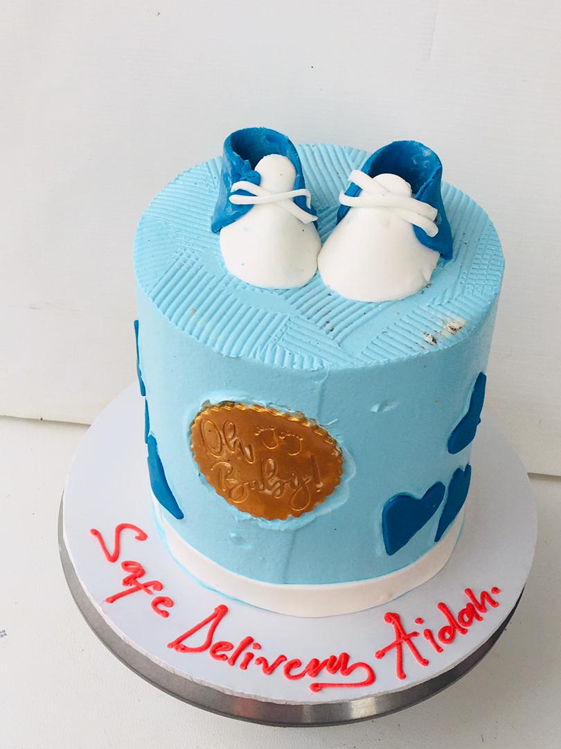 BUTTER CREAM BABY SHOWER CAKE