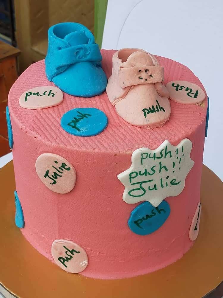 PINK BABY SHOWER CAKE