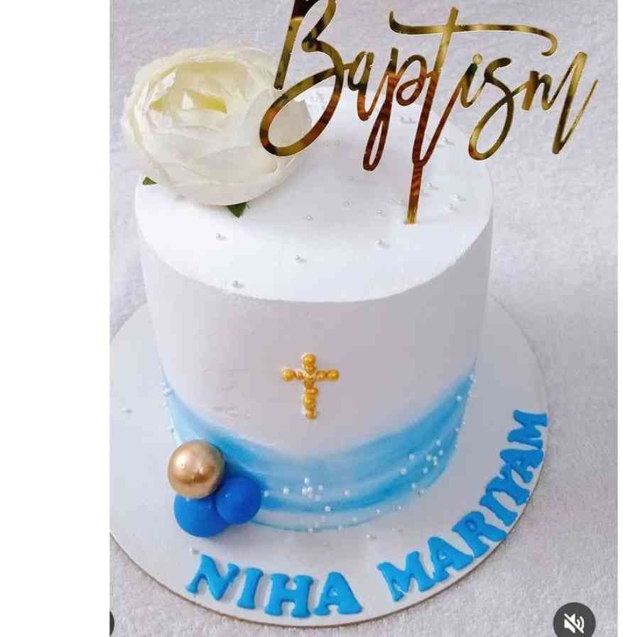 FONDANT BAPTISM CAKE