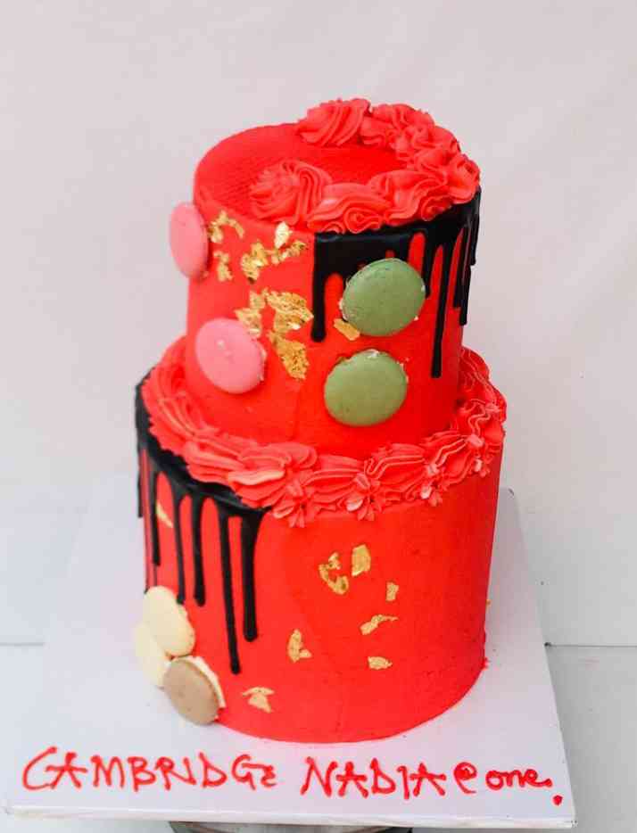 TWO TIER BIRTHDAY CAKE 