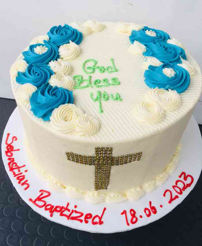 BUTTER BAPTISM CAKE 