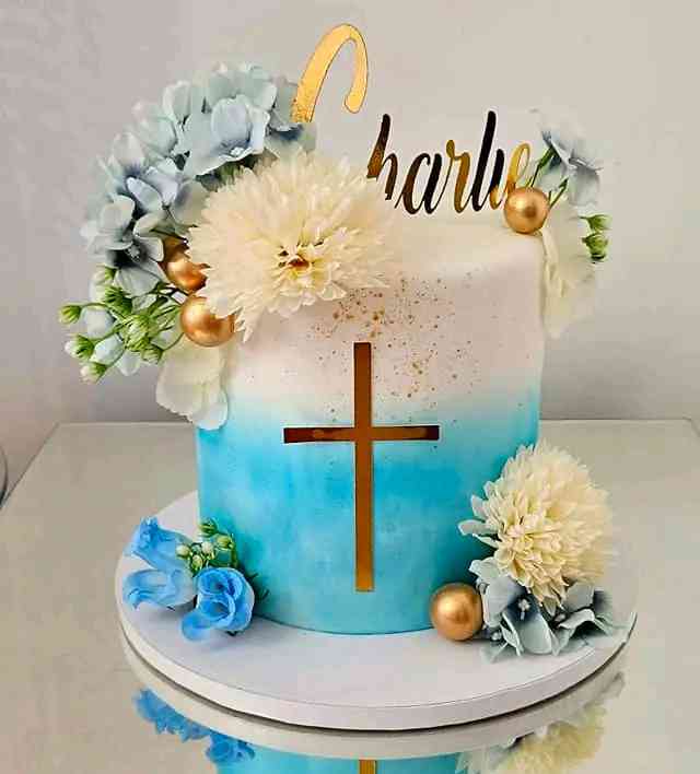 FLORAL BAPTISM YUMMY CAKE