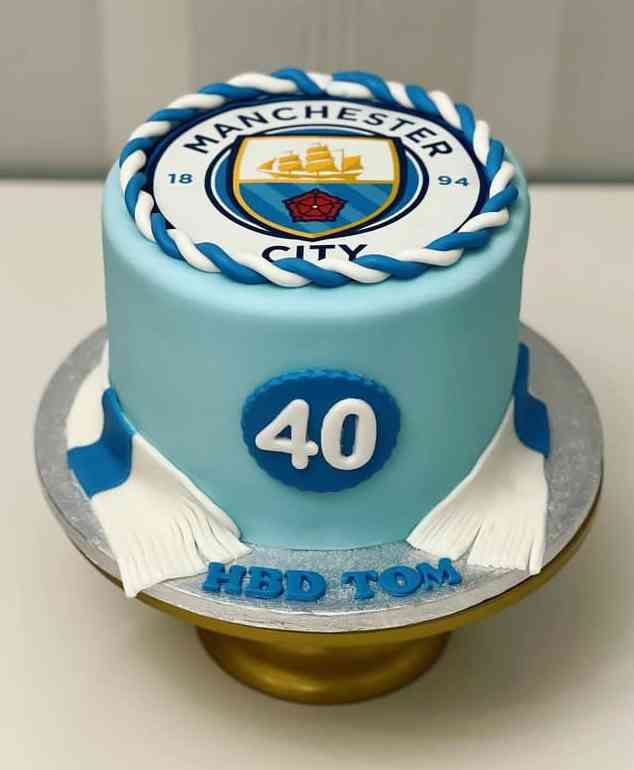 FONDANT MANCHESTER CITY CLUB CAKE