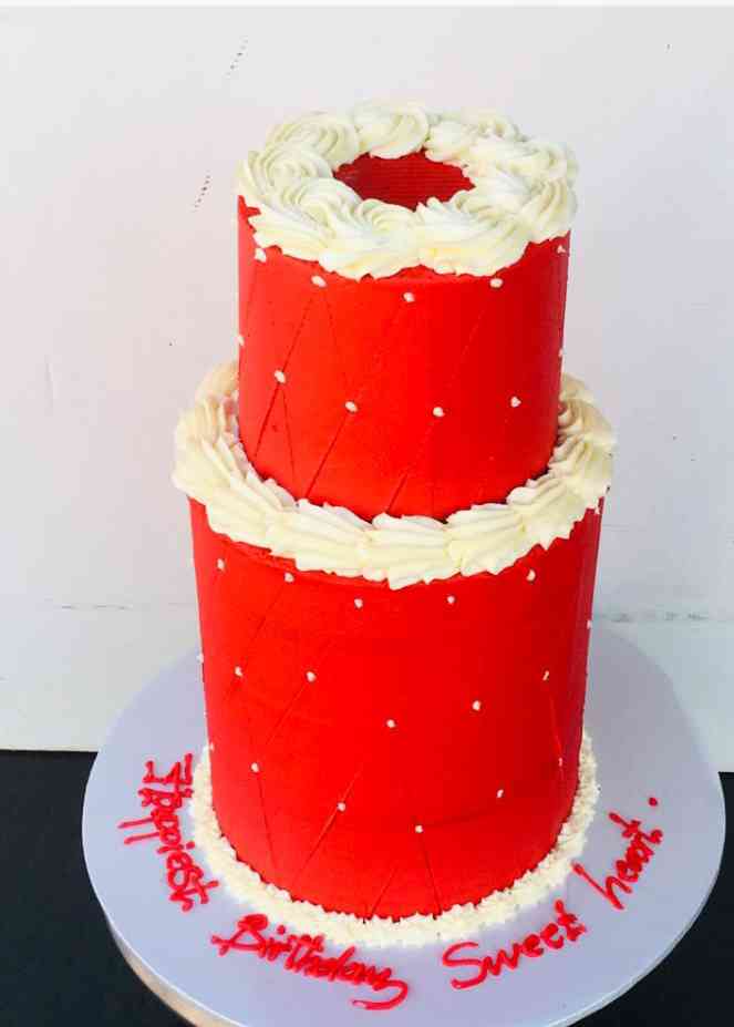 2 TIER BUTTER BIRTHDAY CAKE 