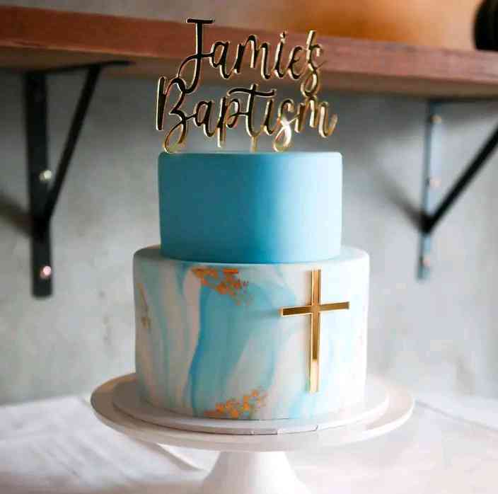 TIER CAKE  BAPTISM FONDANT CAKE 