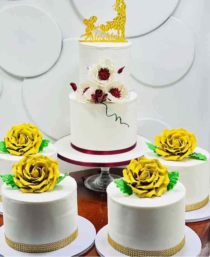 SIMPLE TWO TIER WEDDING CAKE 